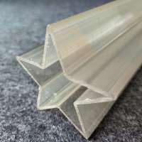 Transparent or customized color star shape PC extrusion profile plastic hollow tube